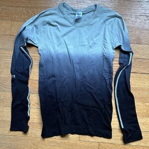 TKEQ Ombre Long Sleeve Tee - Black to Gray